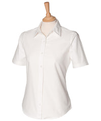 Henbury Women's Short Sleeve Classic Oxford Shirt - White*