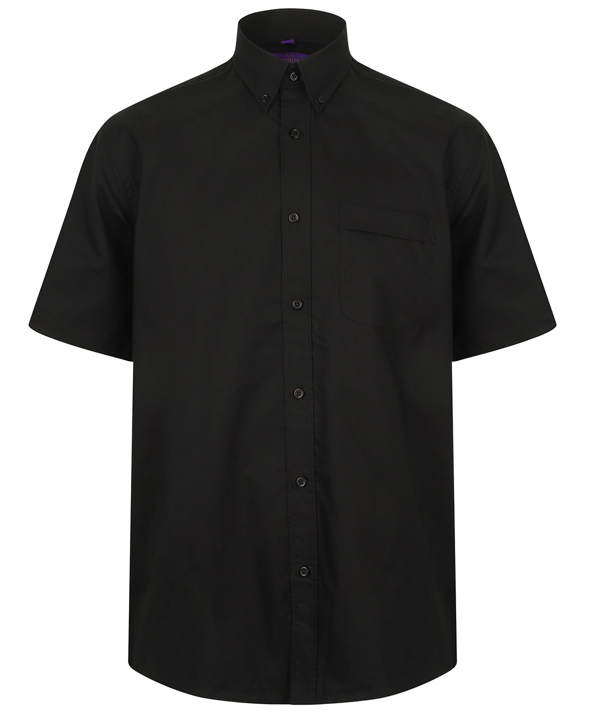 Henbury Wicking Antibacterial Short Sleeve Shirt - Black