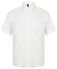 Henbury Wicking Antibacterial Short Sleeve Shirt - White