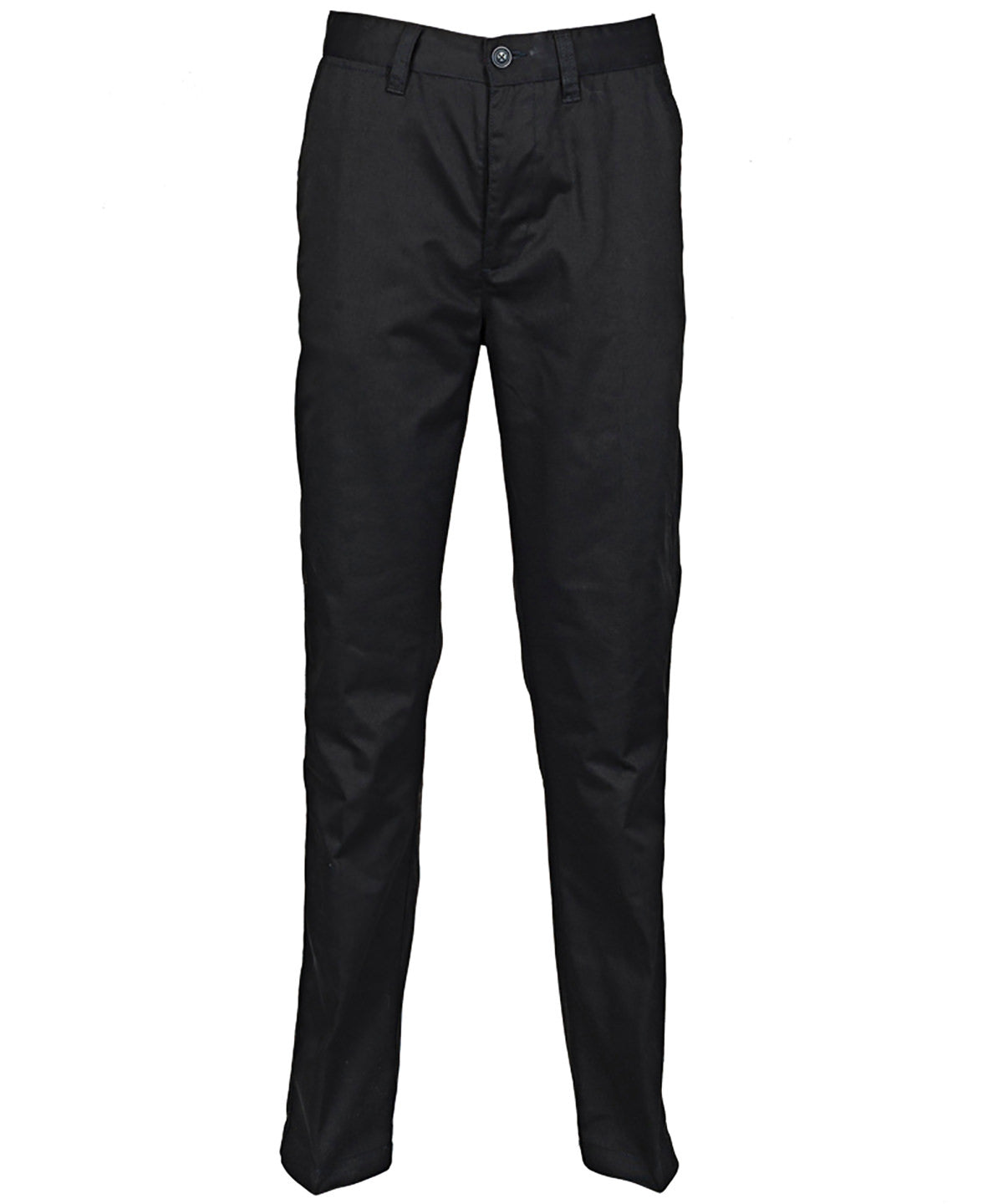 Henbury Women's 65/35 Flat Fronted Chino Trousers - Black