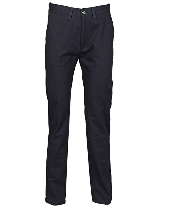 Henbury Women's 65/35 Flat Fronted Chino Trousers - Navy