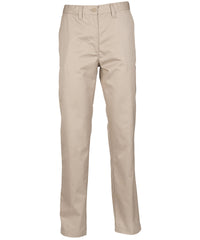 Henbury Women's 65/35 Flat Fronted Chino Trousers - Stone