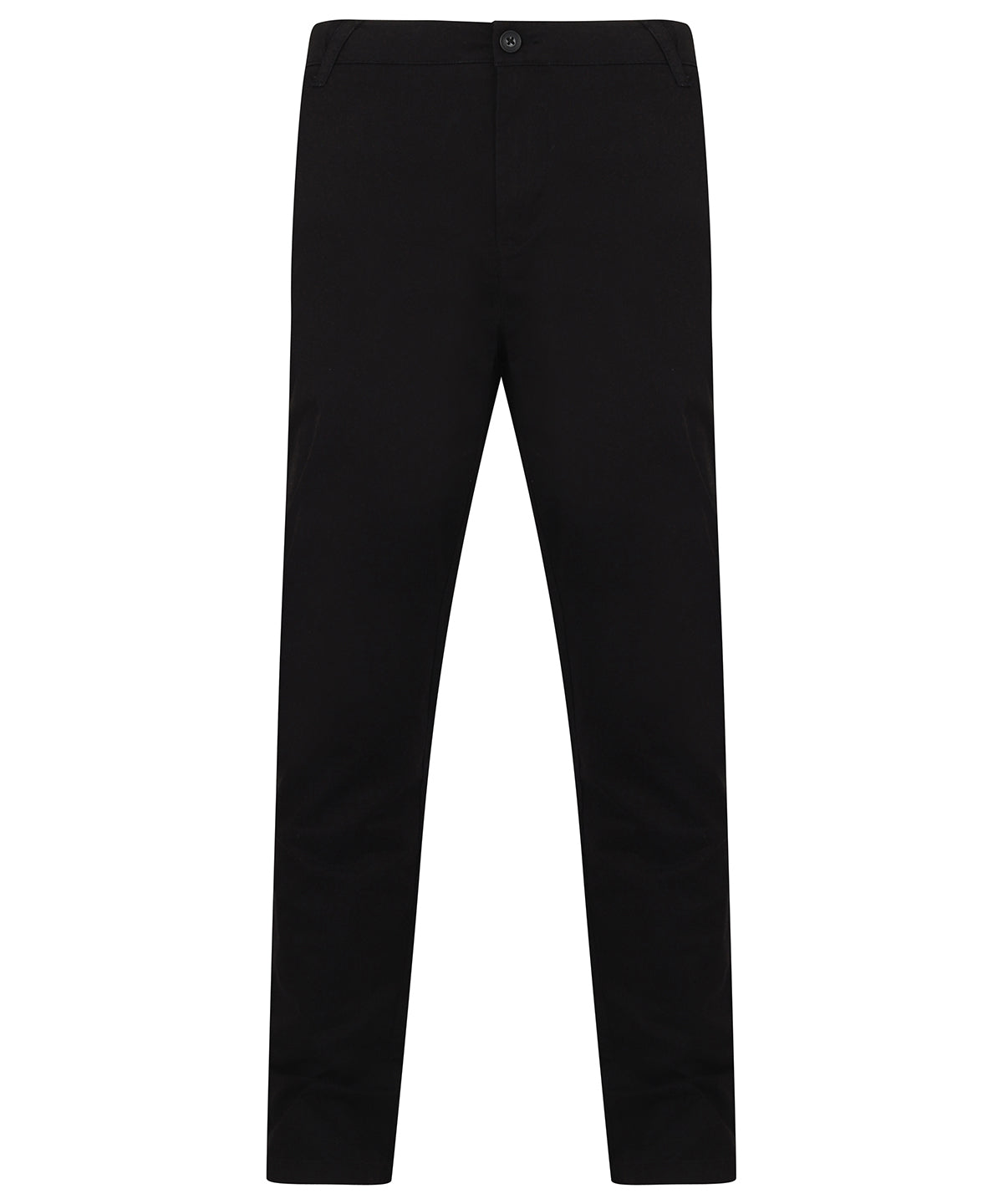 Henbury Stretch Chinos with Flex Waistband - Black