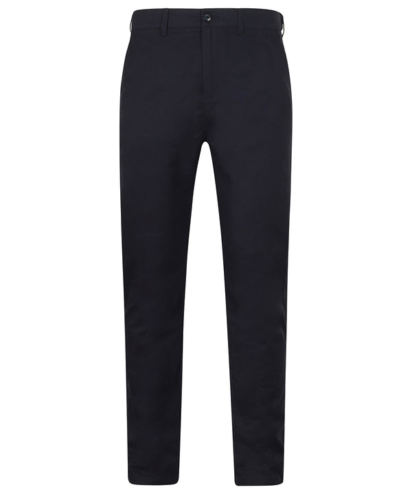 Henbury Stretch Chinos with Flex Waistband - Navy
