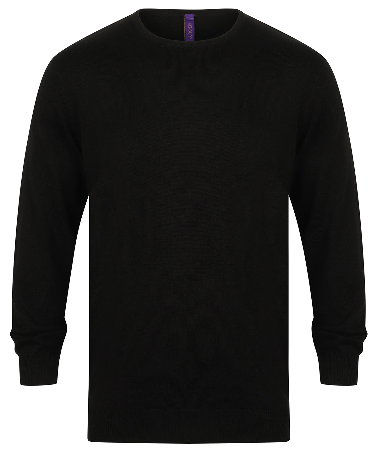 Henbury Crew Neck Jumper - Black