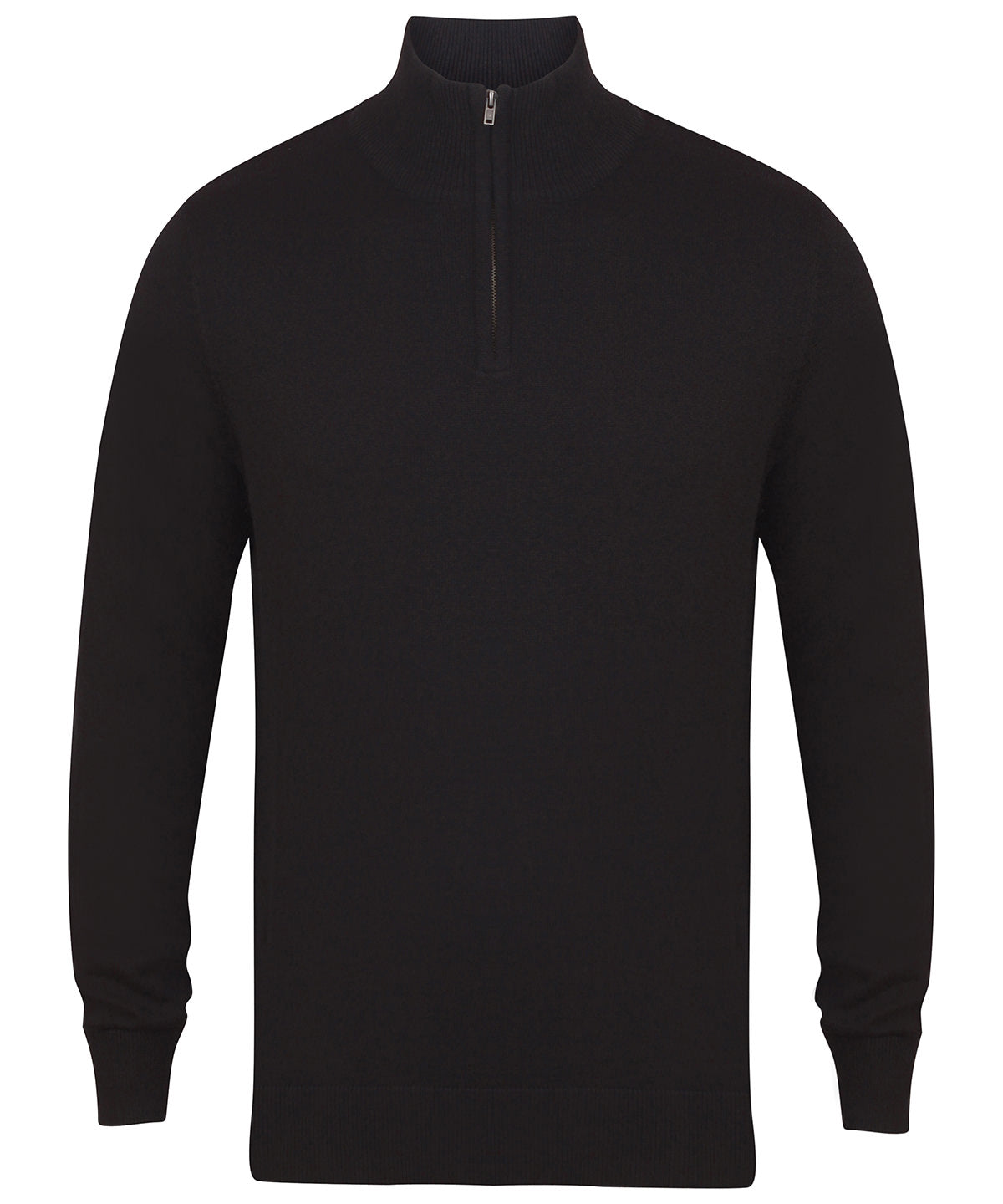 Henbury ¼ Zip Jumper - Black