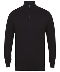 Henbury ¼ Zip Jumper - Black