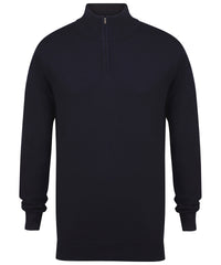 Henbury ¼ Zip Jumper - Navy