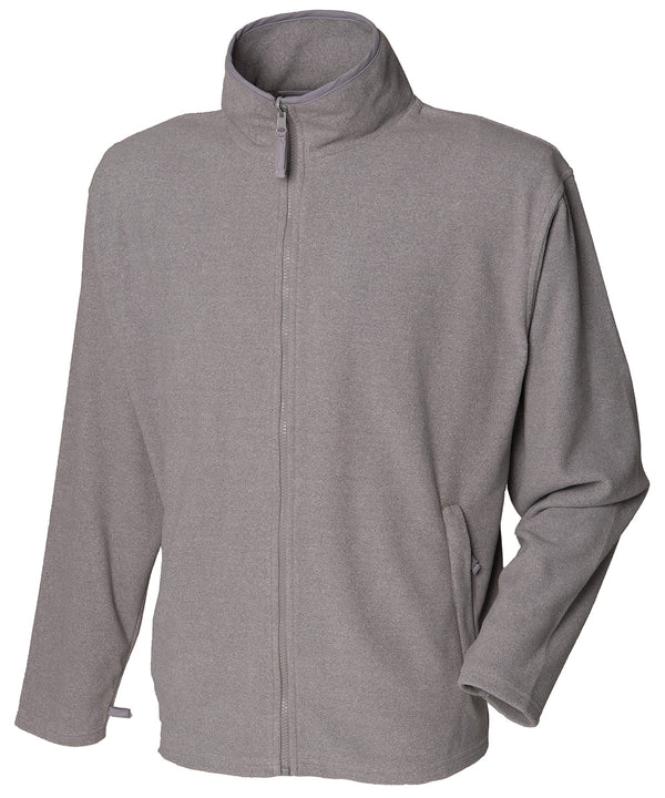 Henbury Microfleece Jacket - Heather Grey