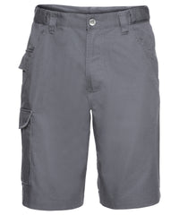 Russell Athletic Polycotton Twill Workwear Shorts - Convoy Grey