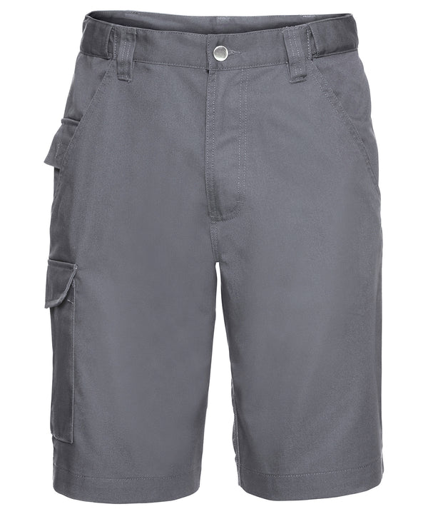Russell Athletic Polycotton Twill Workwear Shorts - Convoy Grey