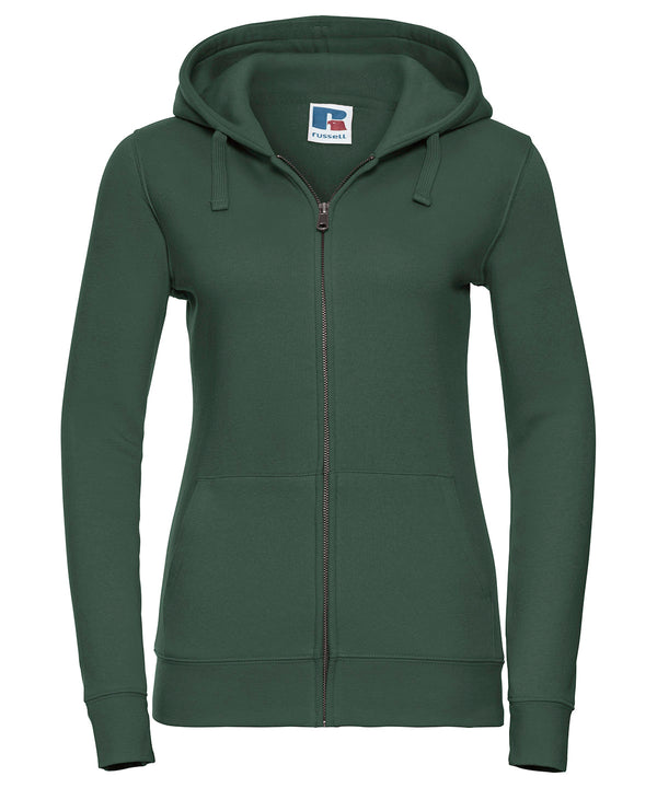 Russell Athletic Women's Authentic Zipped Hooded Sweatshirt - Bottle Green