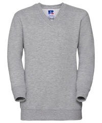 Russell Athletic Kids V-neck Sweatshirt - Light Oxford