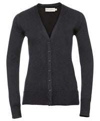Russell Athletic Women's V-neck Knitted Cardigan - Charcoal Marl