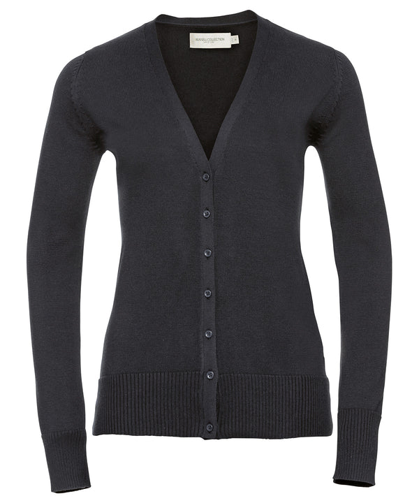 Russell Athletic Women's V-neck Knitted Cardigan - Charcoal Marl