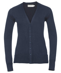 Russell Athletic Women's V-neck Knitted Cardigan - French Navy