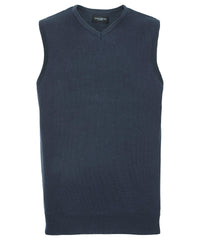 Russell Athletic V-neck Sleeveless Knitted Sweater - French Navy