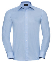 Russell Athletic Long Sleeve Easycare Tailored Oxford Shirt - Oxford Blue