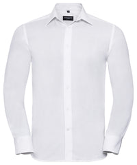 Russell Athletic Long Sleeve Easycare Tailored Oxford Shirt - White