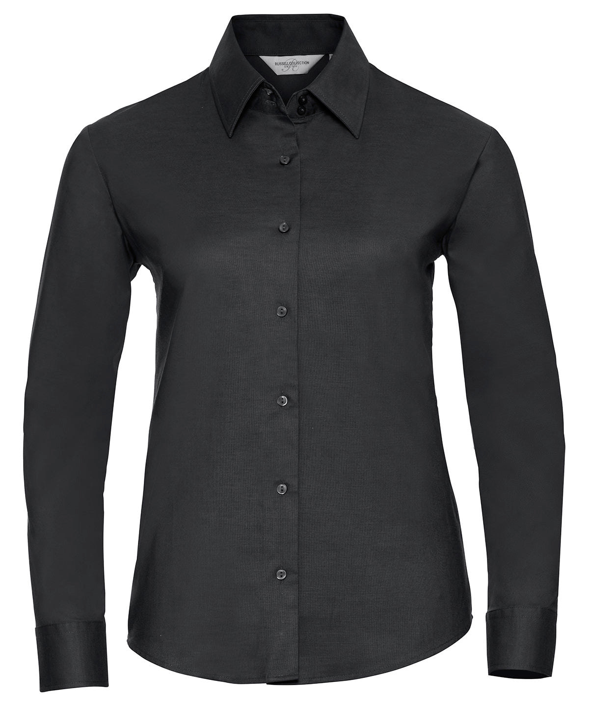 Russell Athletic Women's Long Sleeve Easycare Oxford Shirt - Black
