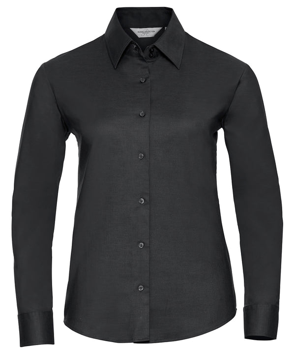 Russell Athletic Women's Long Sleeve Easycare Oxford Shirt - Black