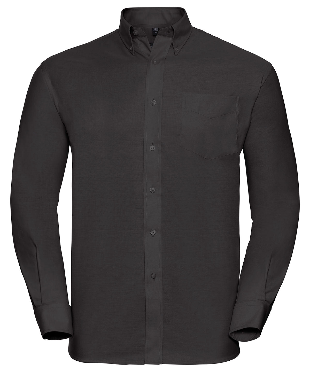 Russell Athletic Long Sleeve Easycare Oxford Shirt - Black