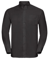 Russell Athletic Long Sleeve Easycare Oxford Shirt - Black