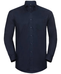 Russell Athletic Long Sleeve Easycare Oxford Shirt - Bright Navy