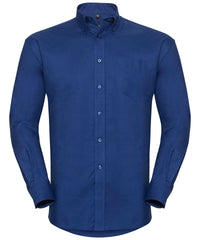 Russell Athletic Long Sleeve Easycare Oxford Shirt - Bright Royal