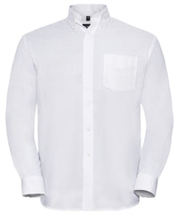 Russell Athletic Long Sleeve Easycare Oxford Shirt - White