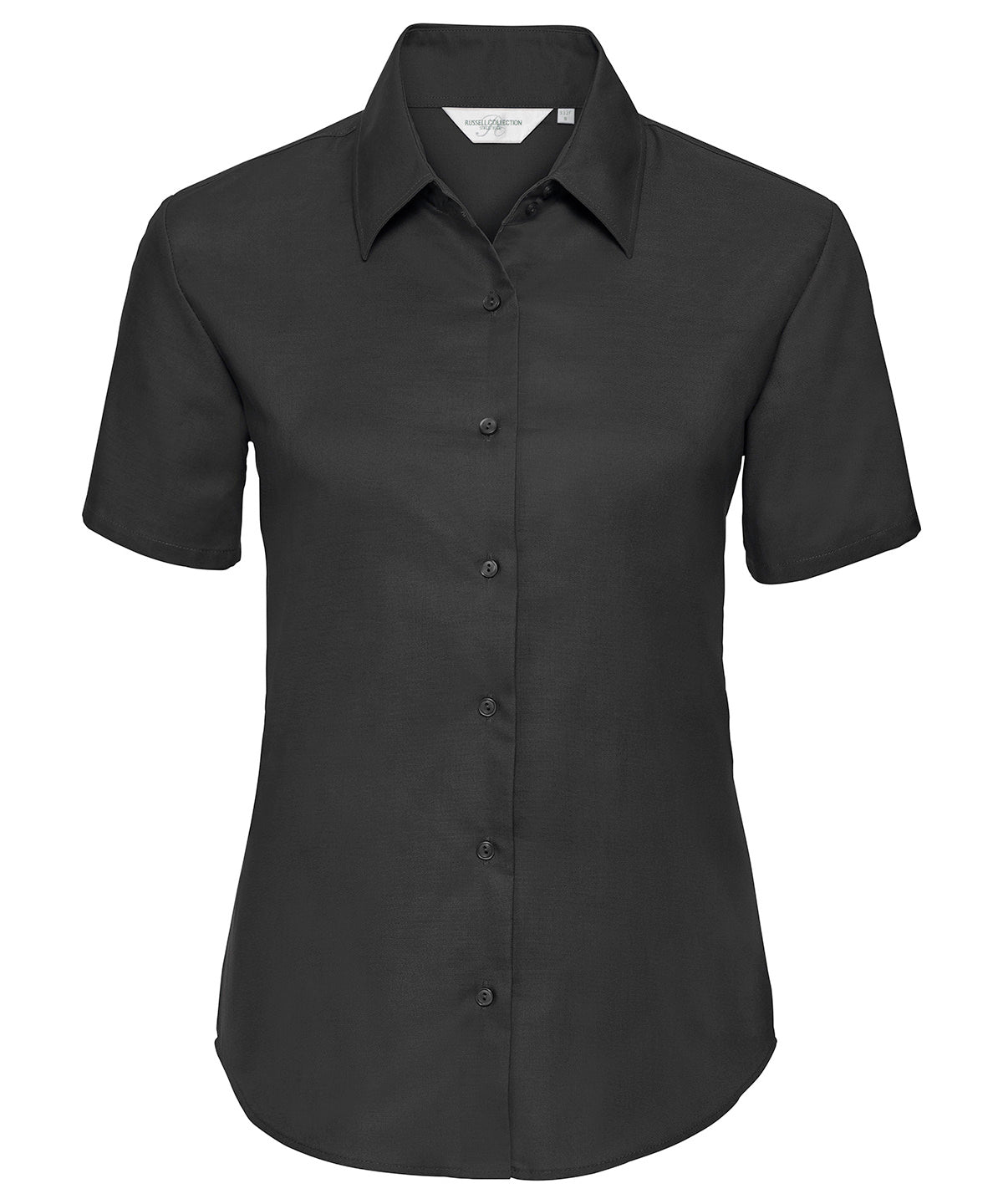 Russell Athletic Women's Short Sleeve Oxford Shirt - Black