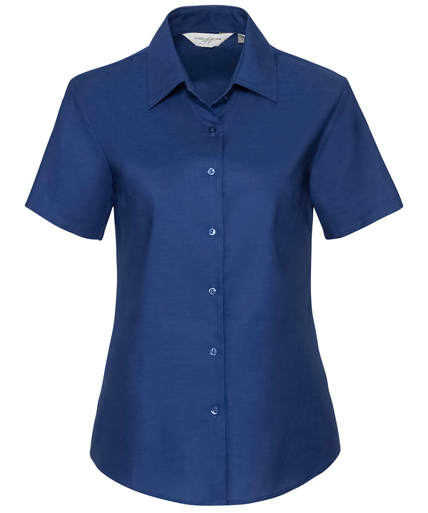 Russell Athletic Women's Short Sleeve Oxford Shirt - Bright Royal