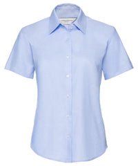 Russell Athletic Women's Short Sleeve Oxford Shirt - Oxford Blue
