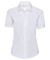 Russell Athletic Women's Short Sleeve Oxford Shirt - White