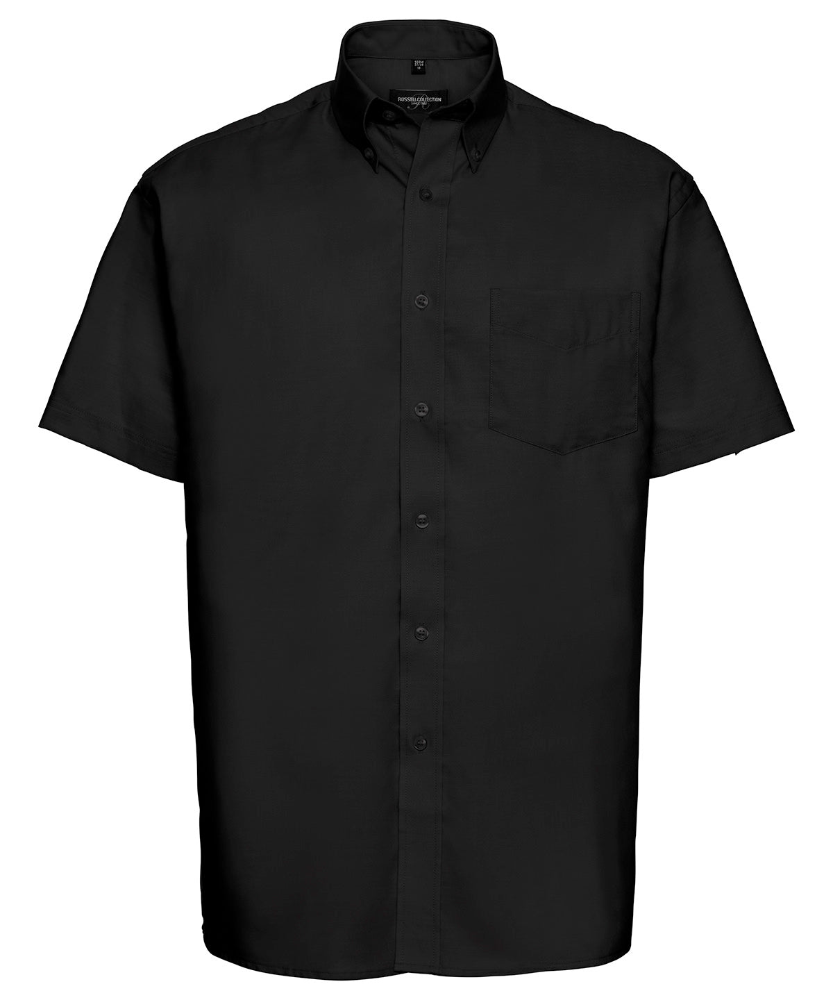 Russell Athletic Short Sleeve Easycare Oxford Shirt - Black