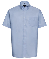 Russell Athletic Short Sleeve Easycare Oxford Shirt - Oxford Blue