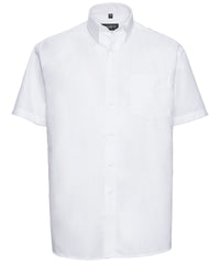 Russell Athletic Short Sleeve Easycare Oxford Shirt - White