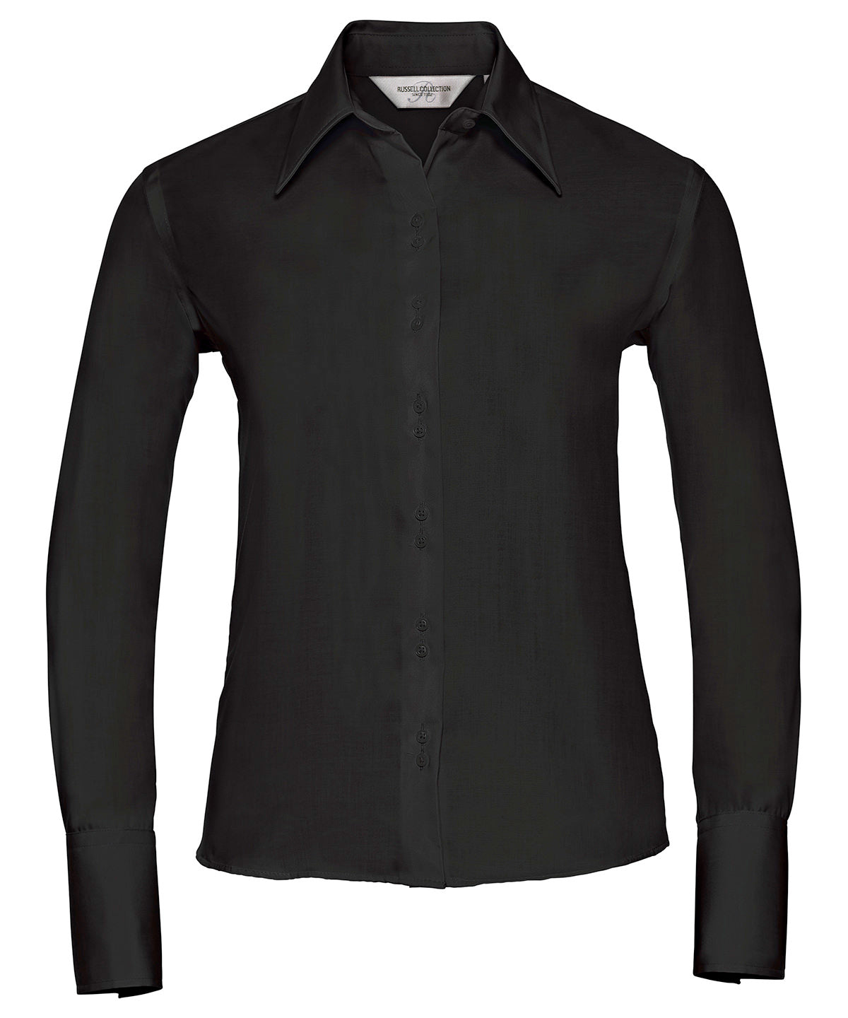 Russell Athletic Women's Long Sleeve Ultimate Non-iron Shirt - Black