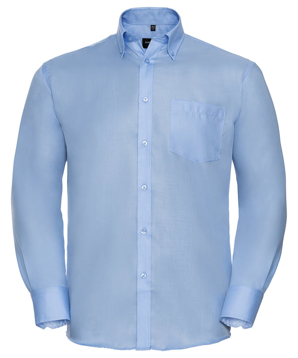 Russell Athletic Long Sleeve Ultimate Non-iron Shirt - Bright Sky