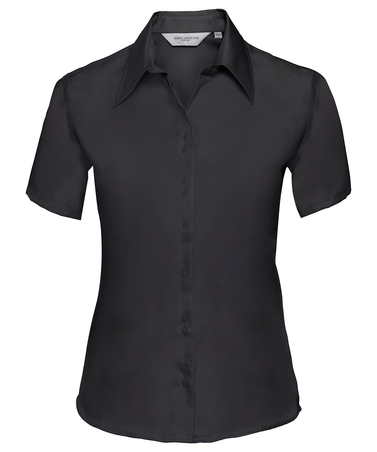 Russell Athletic Women's Short Sleeve Ultimate Non-iron Shirt - Black