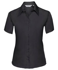 Russell Athletic Women's Short Sleeve Ultimate Non-iron Shirt - Black
