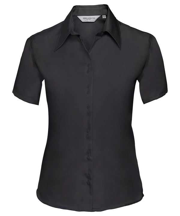 Russell Athletic Women's Short Sleeve Ultimate Non-iron Shirt - Black