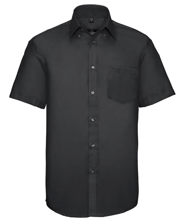 Russell Athletic Short Sleeve Ultimate Non-iron Shirt - Black