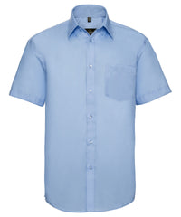 Russell Athletic Short Sleeve Ultimate Non-iron Shirt - Bright Sky