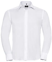 Russell Athletic Long Sleeve Tailored Ultimate Non-iron Shirt - White