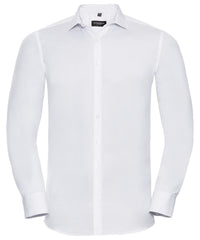 Russell Athletic Long Sleeve Ultimate Stretch Shirt - White