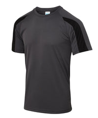 AWDis Contrast Cool T - Charcoal/Jet Black