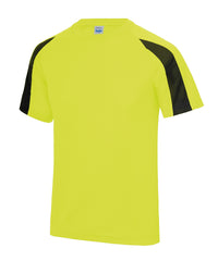 AWDis Contrast Cool T - Electric Yellow/Jet Black