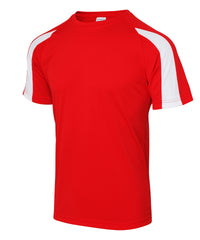 AWDis Contrast Cool T - Fire Red/Arctic White