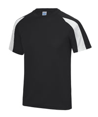 AWDis Contrast Cool T - Jet Black/Arctic White*